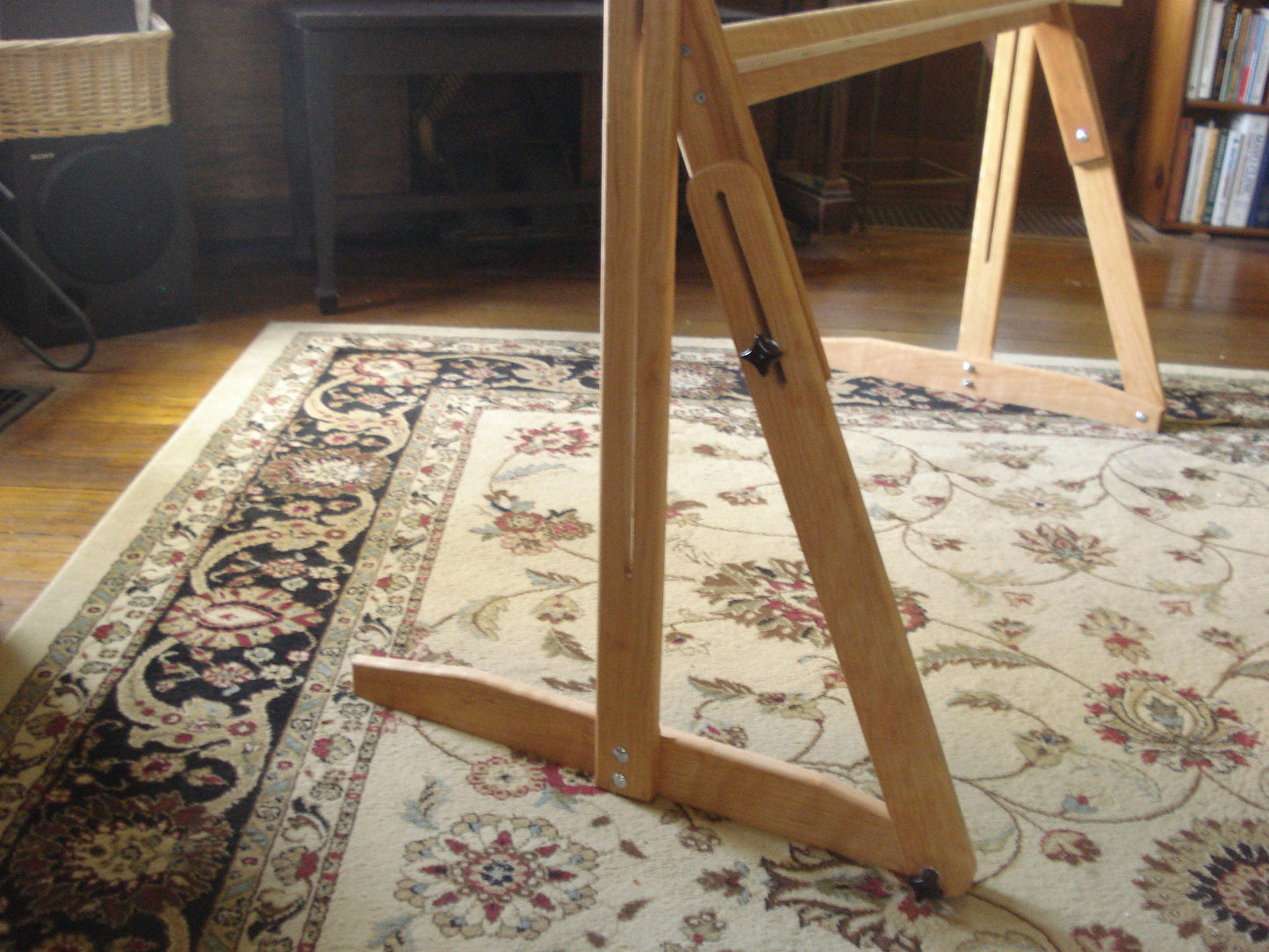 The Kingfisher II. Large Frame Vertical Wooden Weaving Loom with Adjustable and Tilt Features. Lost Pond Looms by Eden Bullrushes.