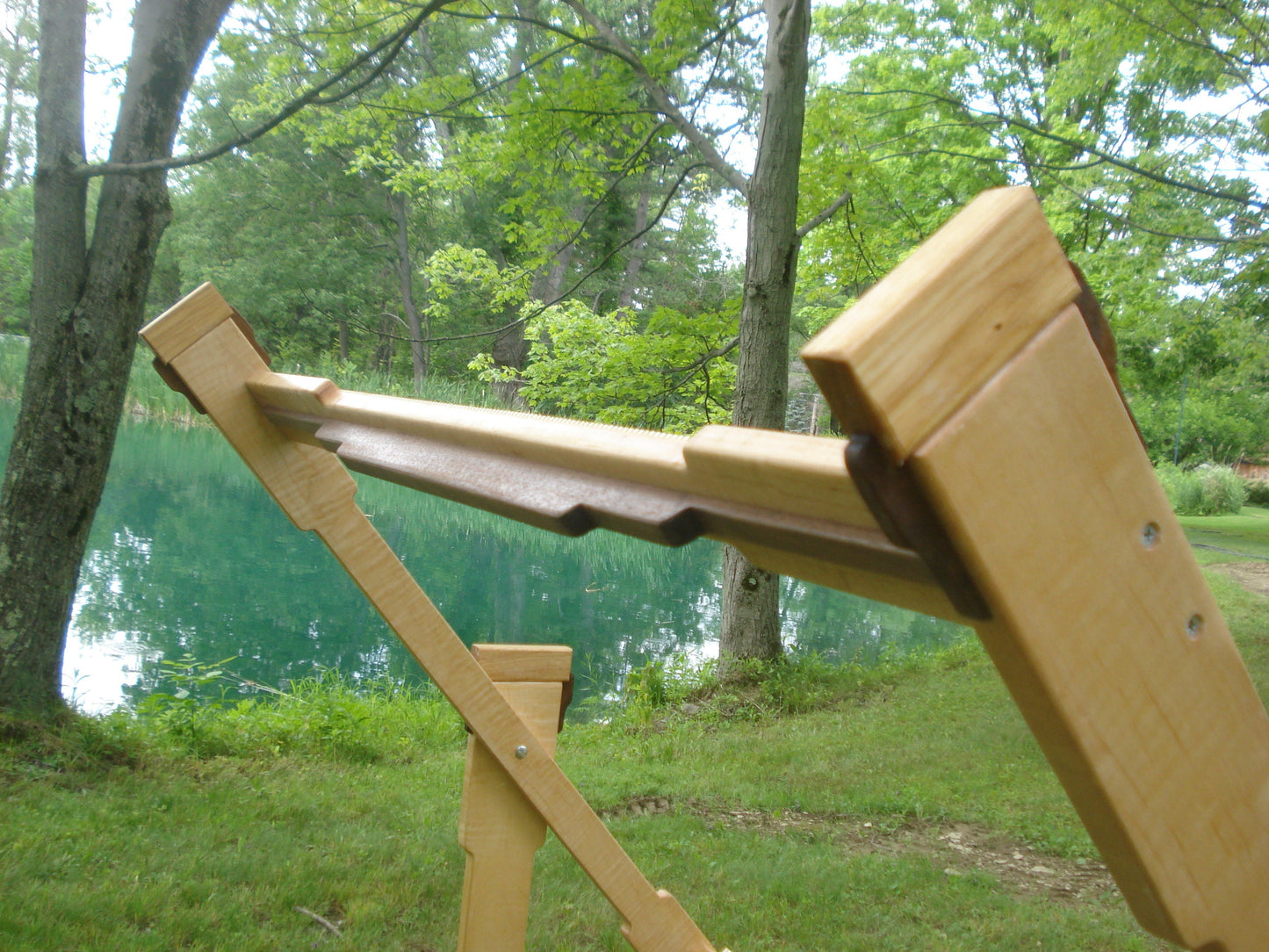 The Kingfisher Studio Model. Large Frame Vertical Wooden Weaving Loom with Adjustable and Tilt Features. Lost Pond Looms by Eden Bullrushes.