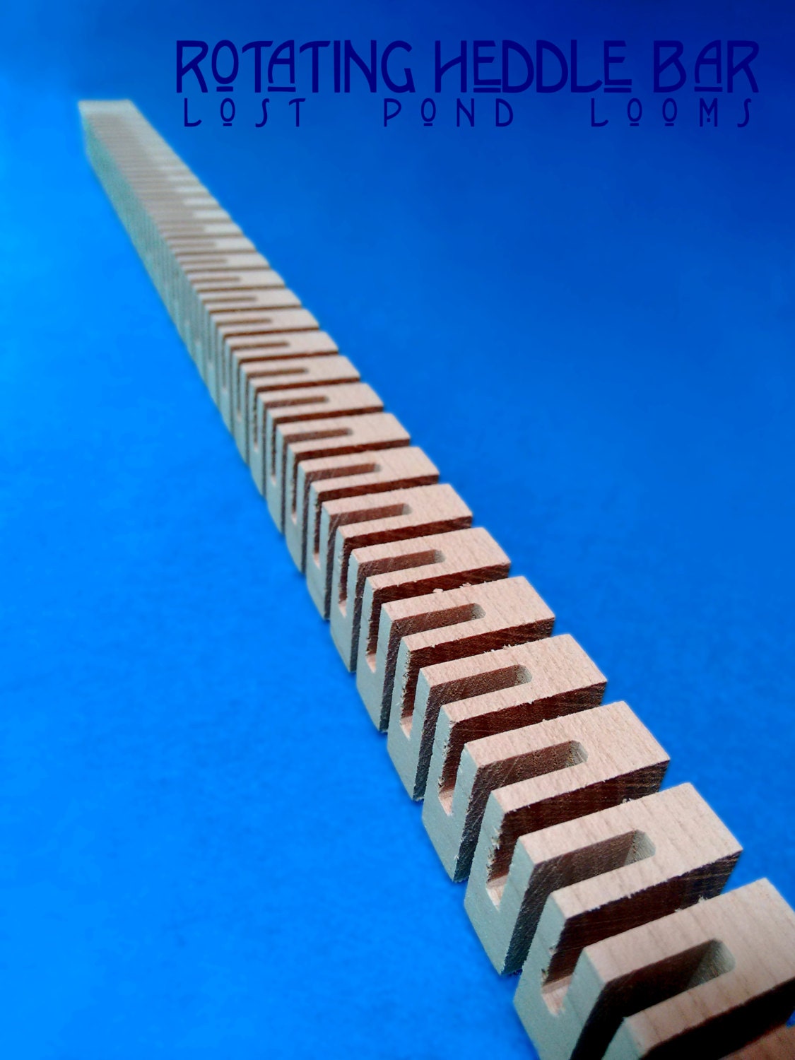 Rotating Heddle Bar for Wooden Weaving Loom. Lost Pond Looms by Eden Bullrushes Inc.