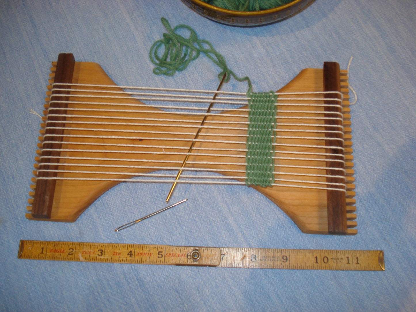 The Minnow. Small Hand Held Wooden Weaving Loom. Lost Pond Looms by Eden Bullrushes.