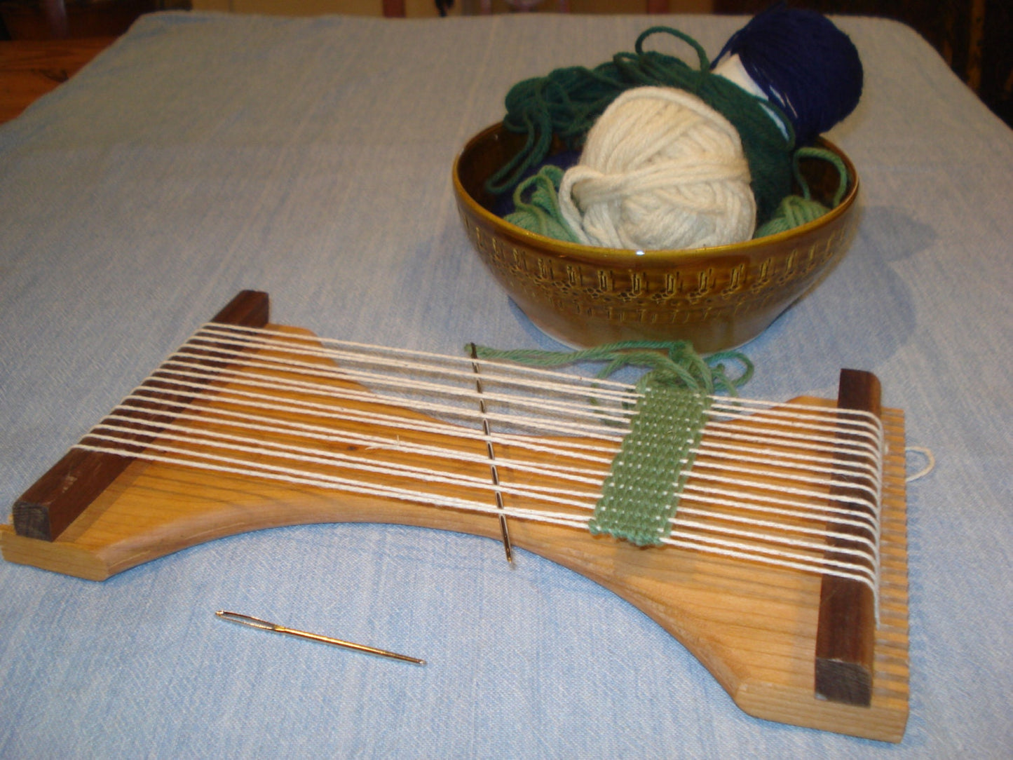 The Minnow. Small Hand Held Wooden Weaving Loom. Lost Pond Looms by Eden Bullrushes.