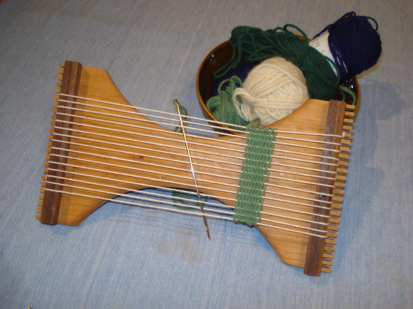 The Minnow. Small Hand Held Wooden Weaving Loom. Lost Pond Looms by Eden Bullrushes.