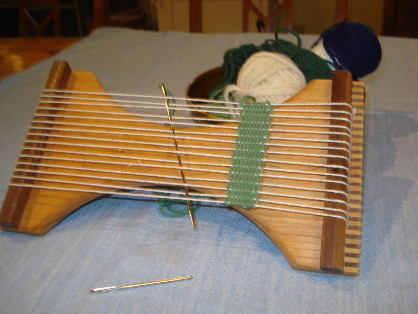 The Minnow. Small Hand Held Wooden Weaving Loom. Lost Pond Looms by Eden Bullrushes.